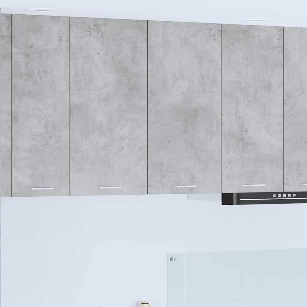 Hanging Cabinet "Lyon" 39.5x31x60 cm Concrete grey 1x hanging cabinet (1 door) 40 cm wide 40 cm high–1x hanging cabinet (2 shelves) 40 cm 1x hanging cabinet (2 doors) 80 cm wide 80 cm high