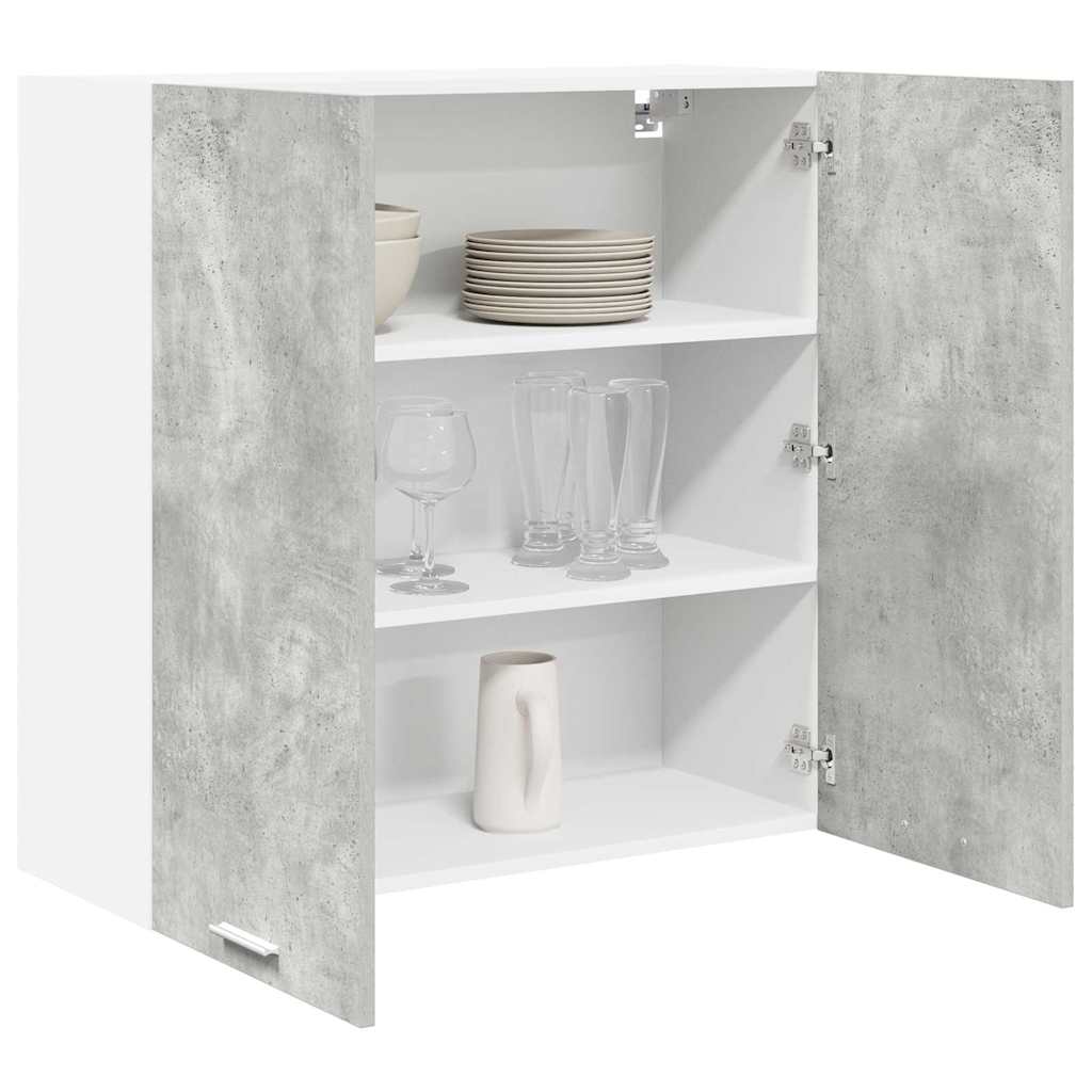 Hanging Cabinet "Lyon" 39.5x31x60 cm Concrete grey 1x hanging cabinet (1 door) 40 cm wide 40 cm high–1x hanging cabinet (2 shelves) 40 cm 1x hanging cabinet (2 doors) 80 cm wide 80 cm high