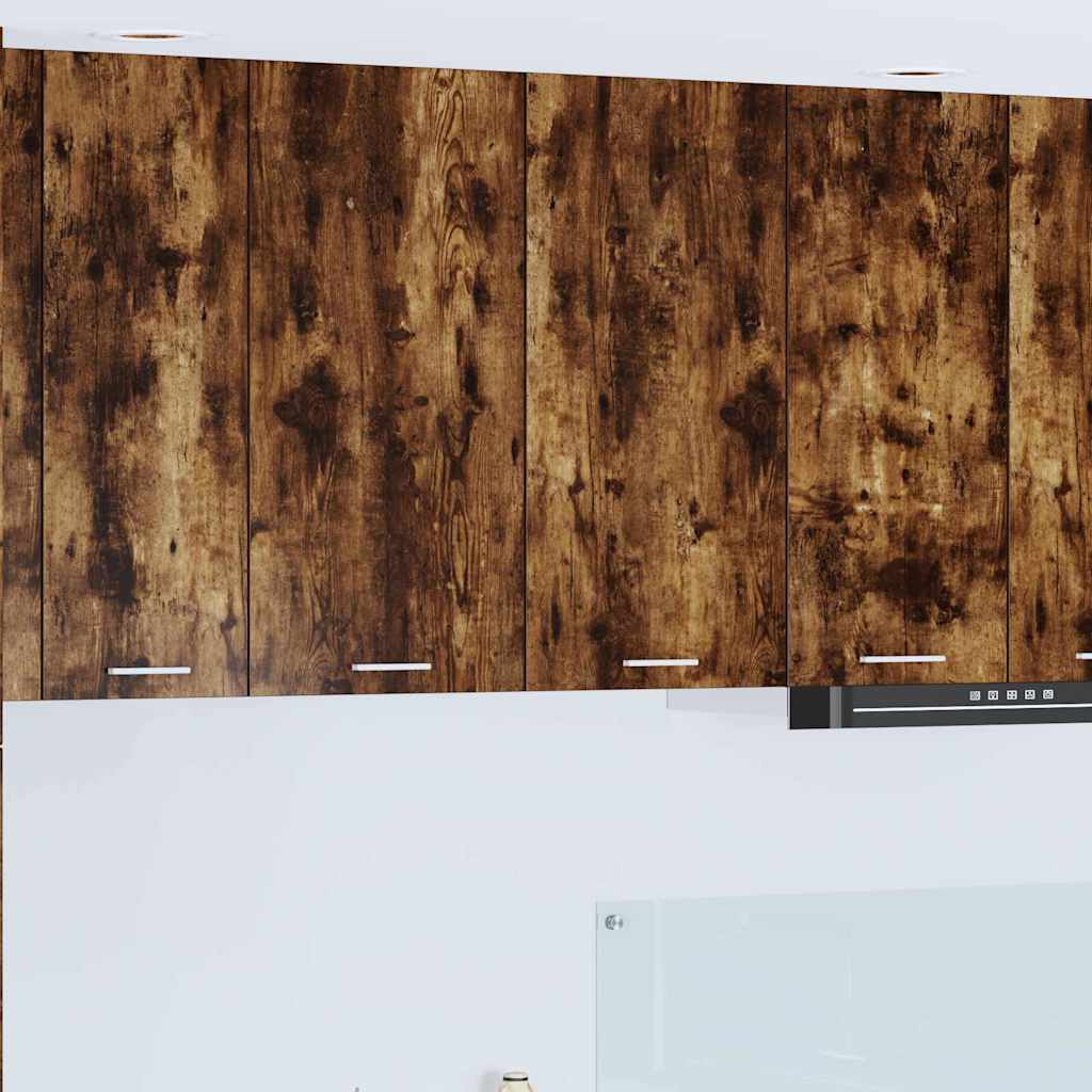 Hanging Cabinet and White 40 x 31 x 80 cm Smoked oak 1x hanging cabinet (1 door) 40 cm wide 80 cm high–1x hanging cabinet (3 shelves) 30 cm 1x hanging cabinet (2 doors) 80 cm wide 80 cm high