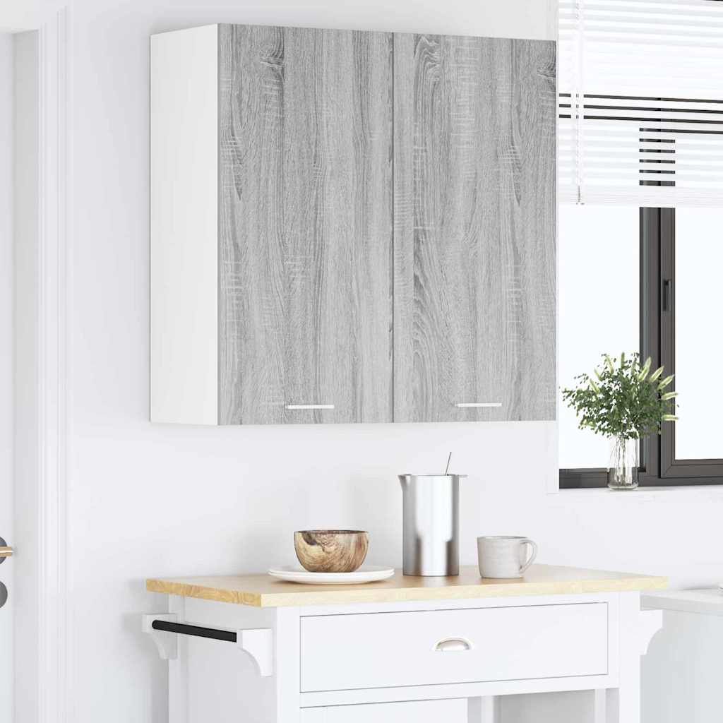 vidaXL Hanging Cabinet Grey Sonoma 80 x 31 x 80 cm Engineered Wood 4