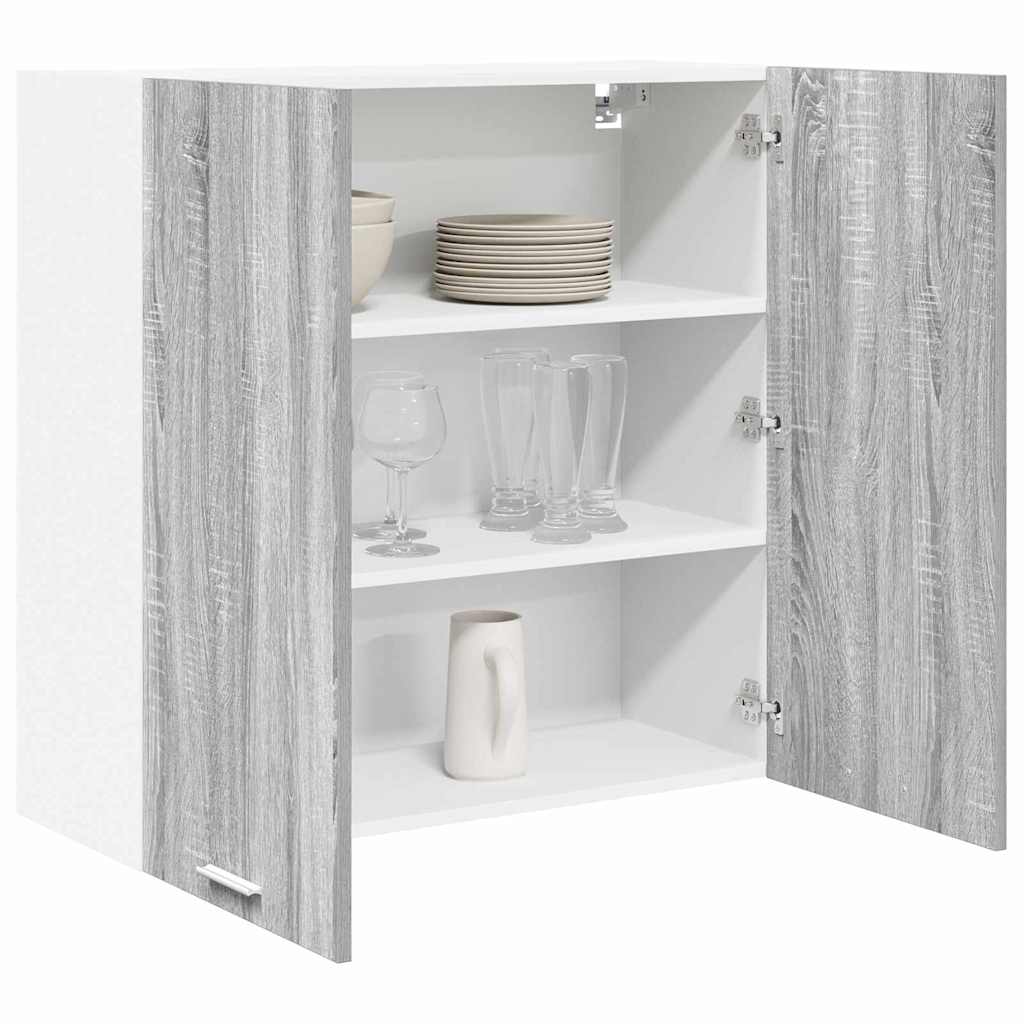 vidaXL Hanging Cabinet Grey Sonoma 80 x 31 x 80 cm Engineered Wood 3