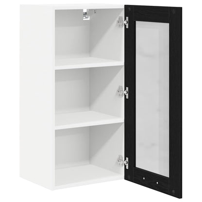 vidaXL Hanging Cabinet Black Oak 40 x 31 x 80 cm Engineered Wood 5