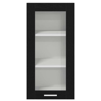 vidaXL Hanging Cabinet Black Oak 40 x 31 x 80 cm Engineered Wood 6