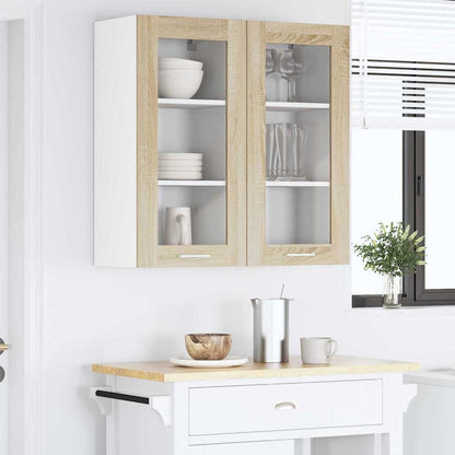 vidaXL Hanging Cabinet Sonoma Oak 40 x 31 x 80 cm Engineered Wood 4