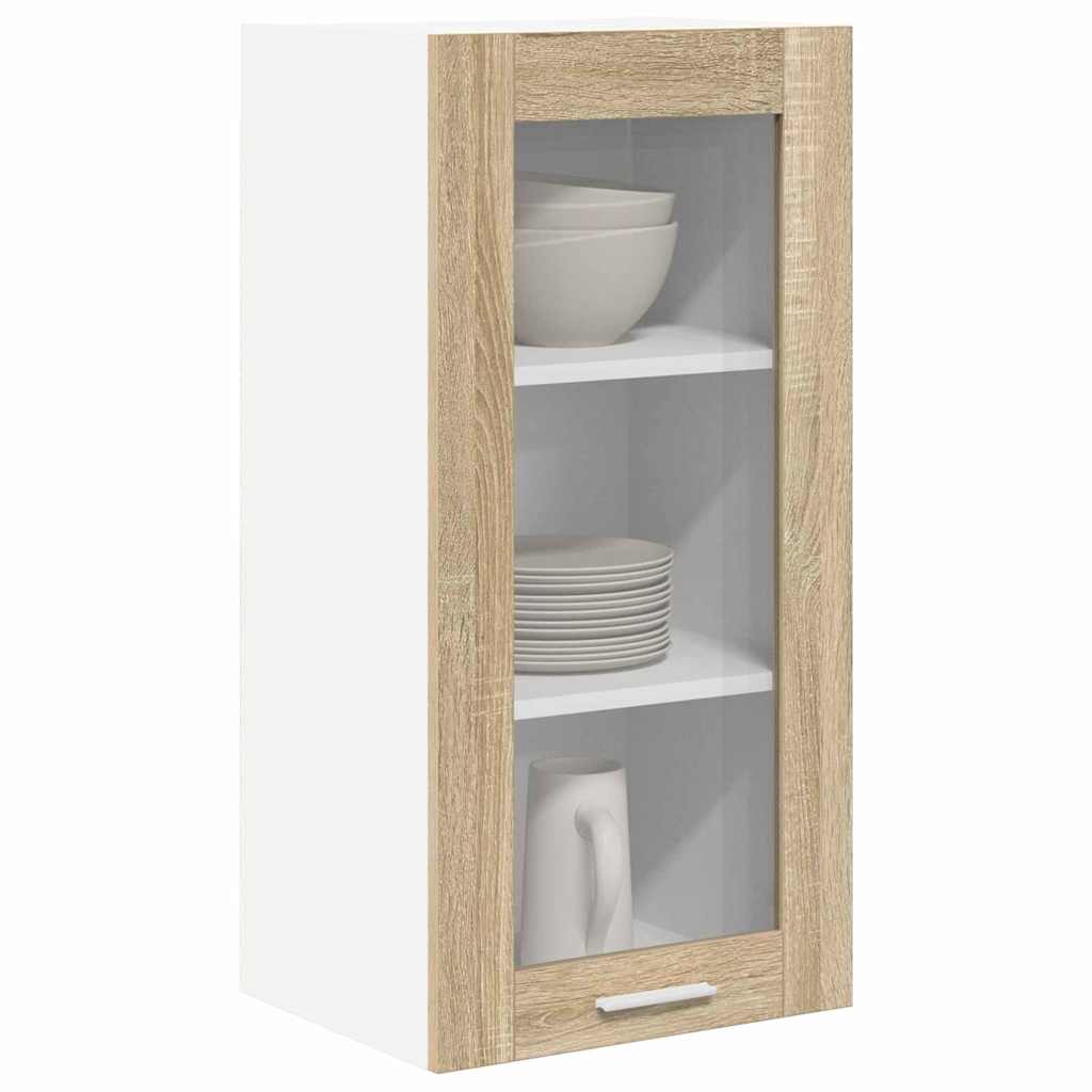 vidaXL Hanging Cabinet Sonoma Oak 40 x 31 x 80 cm Engineered Wood 3