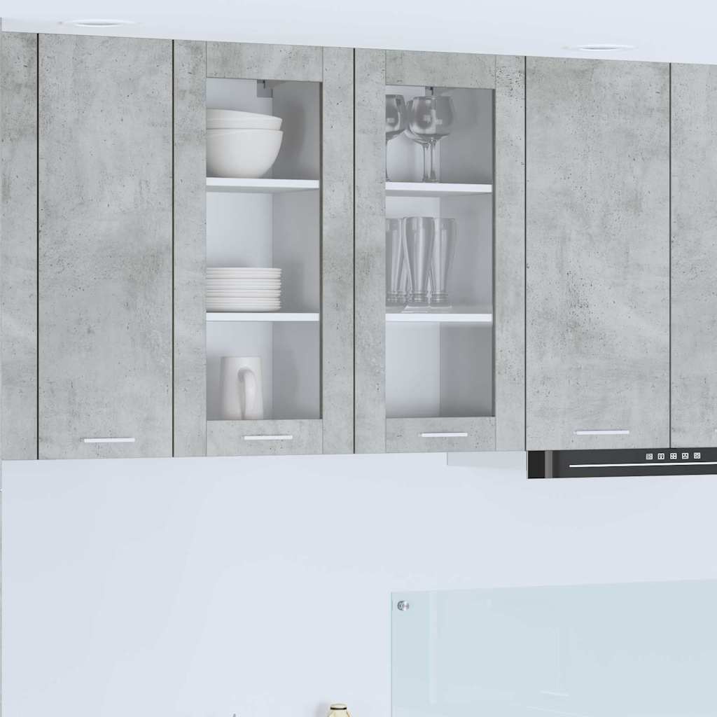 vidaXL Hanging Cabinet Concrete Grey 40 x 31 x 80 cm Engineered Wood 1