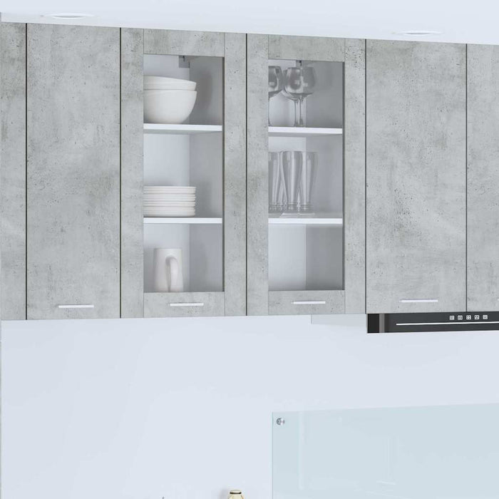 vidaXL Hanging Cabinet Concrete Grey 40 x 31 x 80 cm Engineered Wood 1