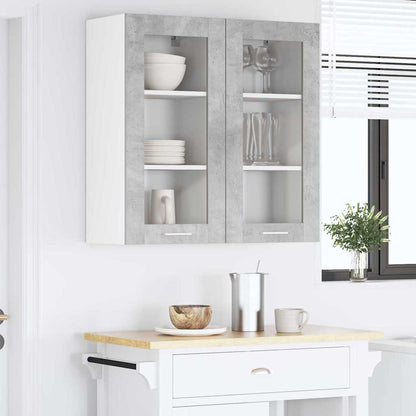vidaXL Hanging Cabinet Concrete Grey 40 x 31 x 80 cm Engineered Wood 4