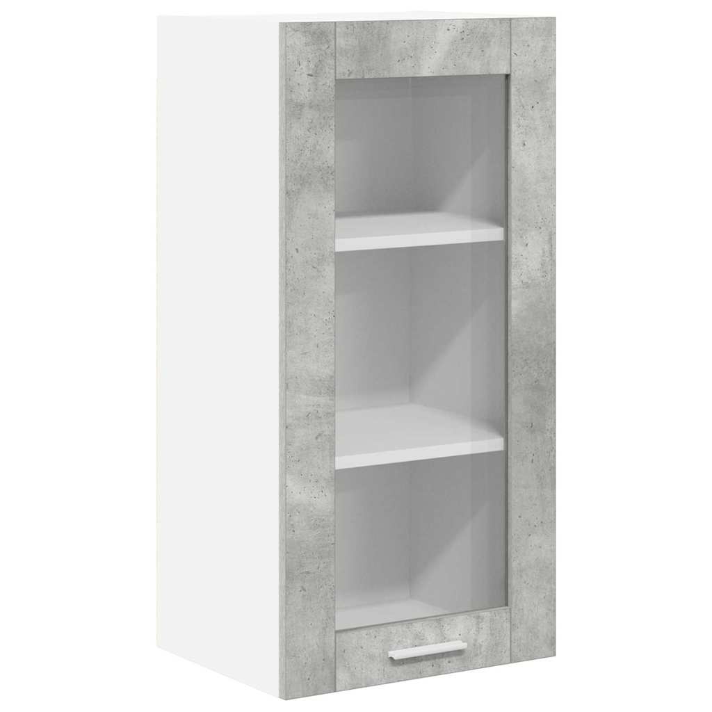 vidaXL Hanging Cabinet Concrete Grey 40 x 31 x 80 cm Engineered Wood 2