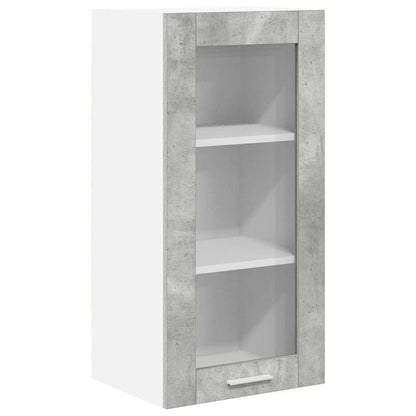 vidaXL Hanging Cabinet Concrete Grey 40 x 31 x 80 cm Engineered Wood 2