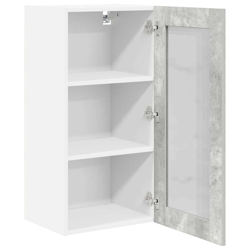 vidaXL Hanging Cabinet Concrete Grey 40 x 31 x 80 cm Engineered Wood 5