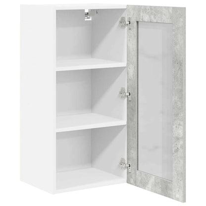 vidaXL Hanging Cabinet Concrete Grey 40 x 31 x 80 cm Engineered Wood 5