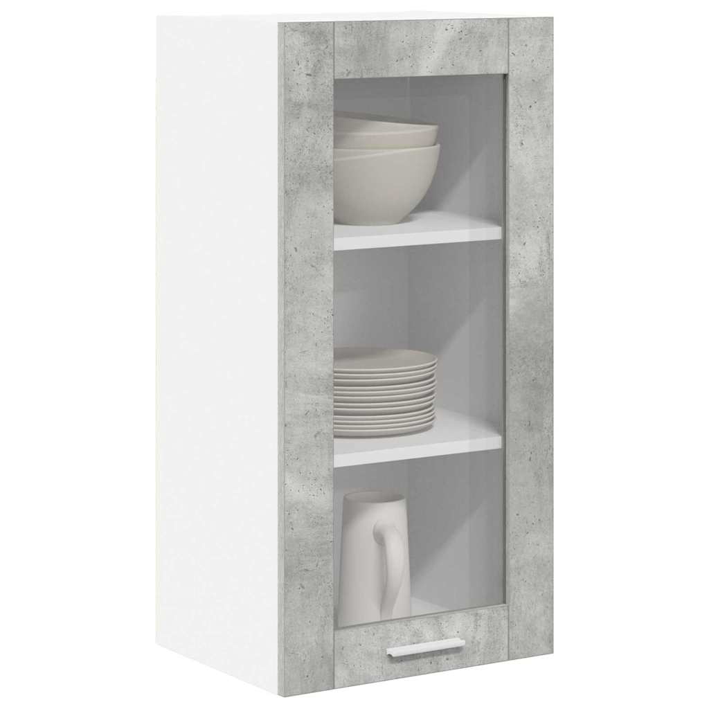 vidaXL Hanging Cabinet Concrete Grey 40 x 31 x 80 cm Engineered Wood 3