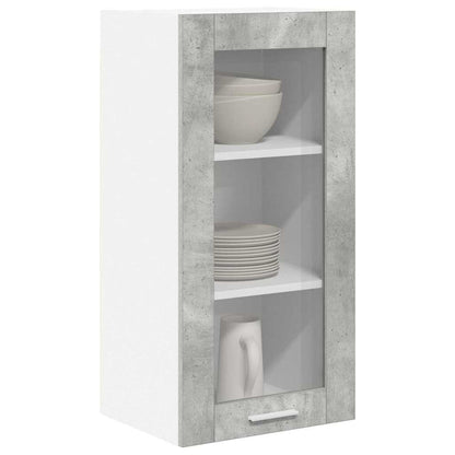 vidaXL Hanging Cabinet Concrete Grey 40 x 31 x 80 cm Engineered Wood 3