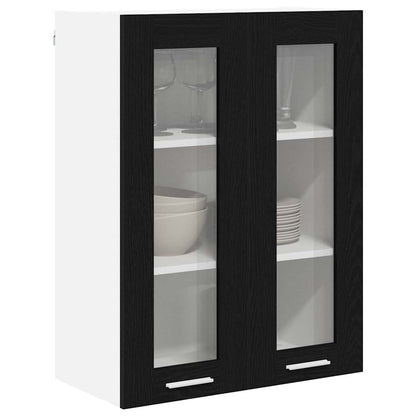 vidaXL Hanging Cabinet Black Oak 60 x 31 x 80 cm Engineered Wood 3