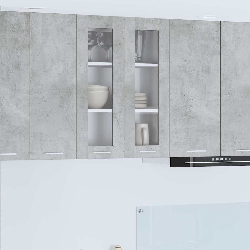 vidaXL Hanging Cabinet Concrete Grey 60 x 31 x 80 cm Engineered Wood 1