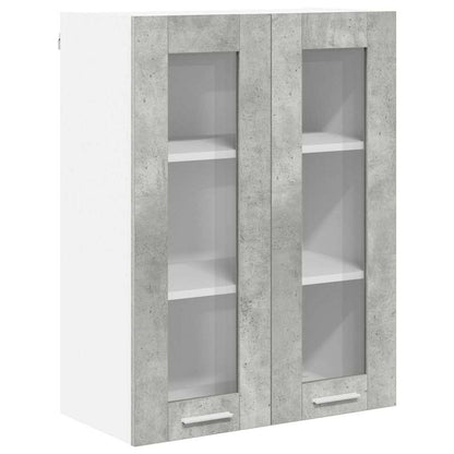 vidaXL Hanging Cabinet Concrete Grey 60 x 31 x 80 cm Engineered Wood 2