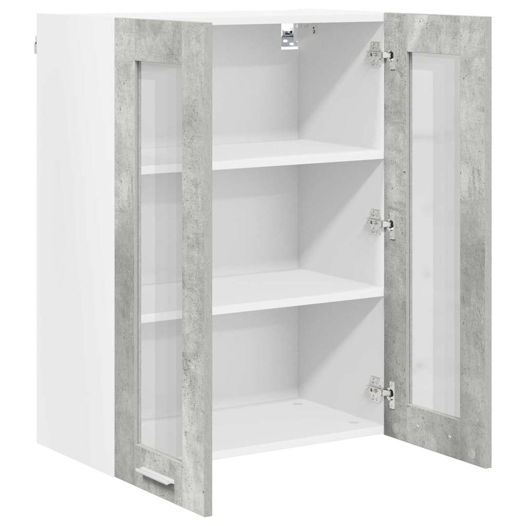 vidaXL Hanging Cabinet Concrete Grey 60 x 31 x 80 cm Engineered Wood 5