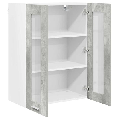 vidaXL Hanging Cabinet Concrete Grey 60 x 31 x 80 cm Engineered Wood 5
