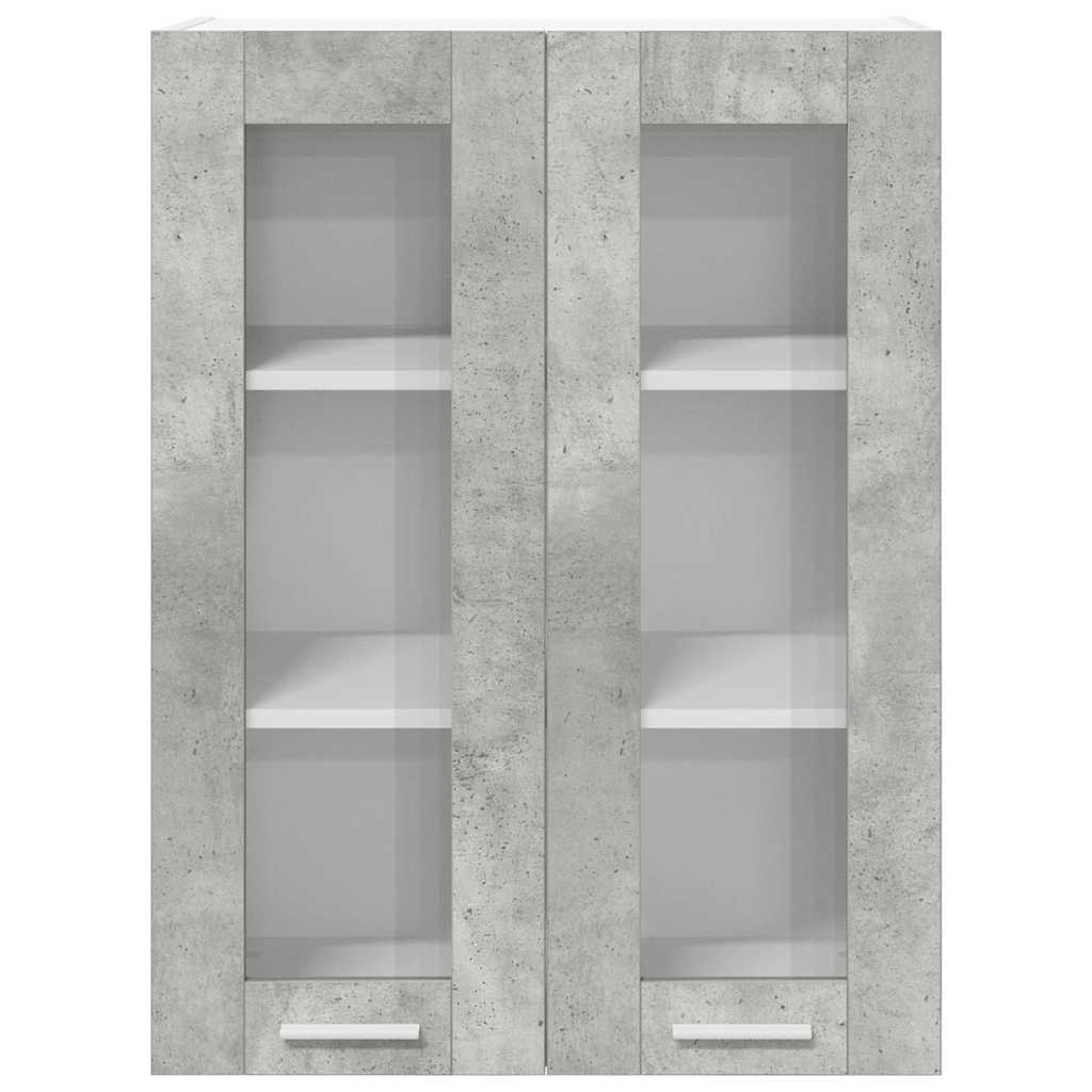 vidaXL Hanging Cabinet Concrete Grey 60 x 31 x 80 cm Engineered Wood 6