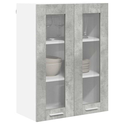vidaXL Hanging Cabinet Concrete Grey 60 x 31 x 80 cm Engineered Wood 3