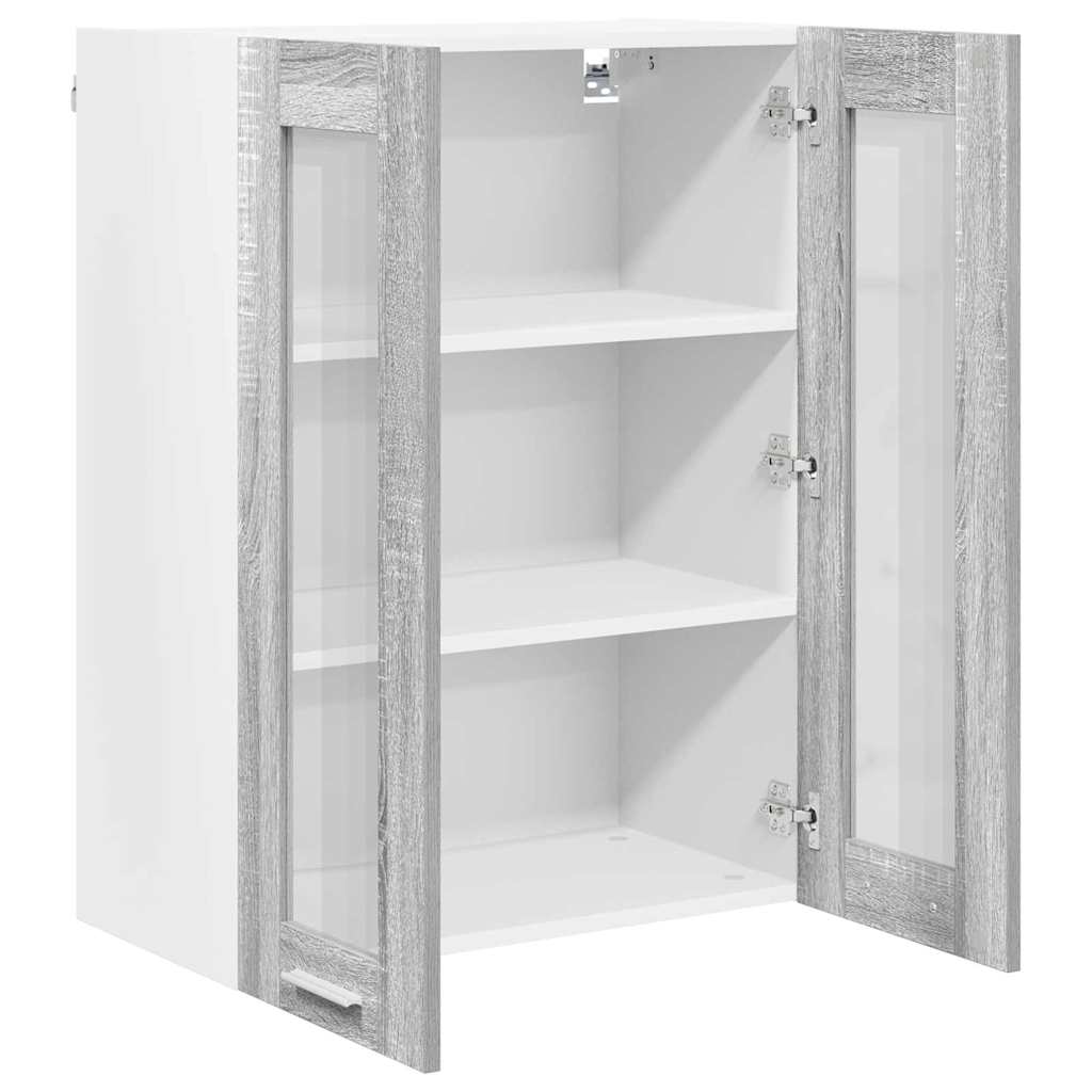 vidaXL Hanging Cabinet Grey Sonoma 60 x 31 x 80 cm Engineered Wood 5