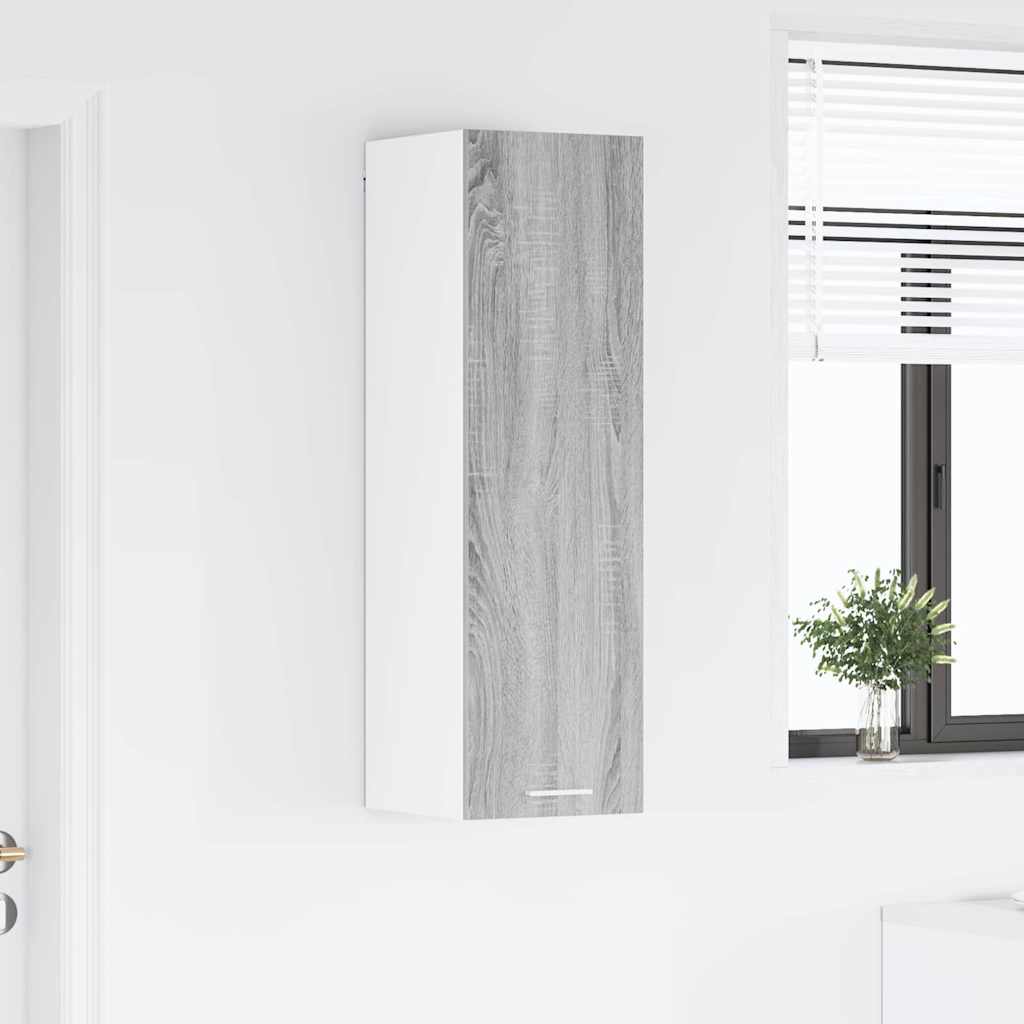 vidaXL Hanging Cabinet Grey Sonoma 30 x 31 x 100 cm Engineered Wood 4