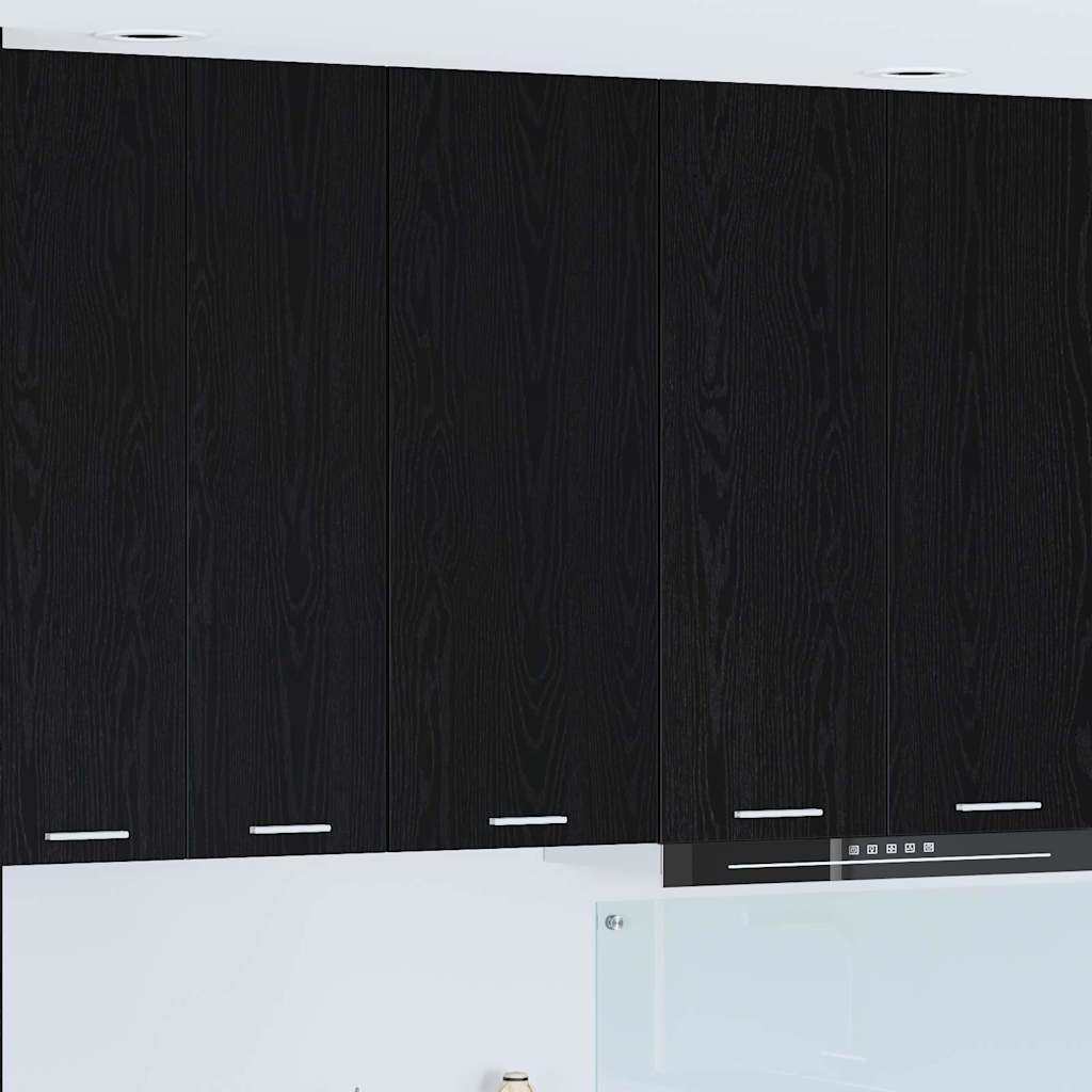 vidaXL Hanging Cabinet Black Oak 40 x 31 x 100 cm Engineered Wood 1