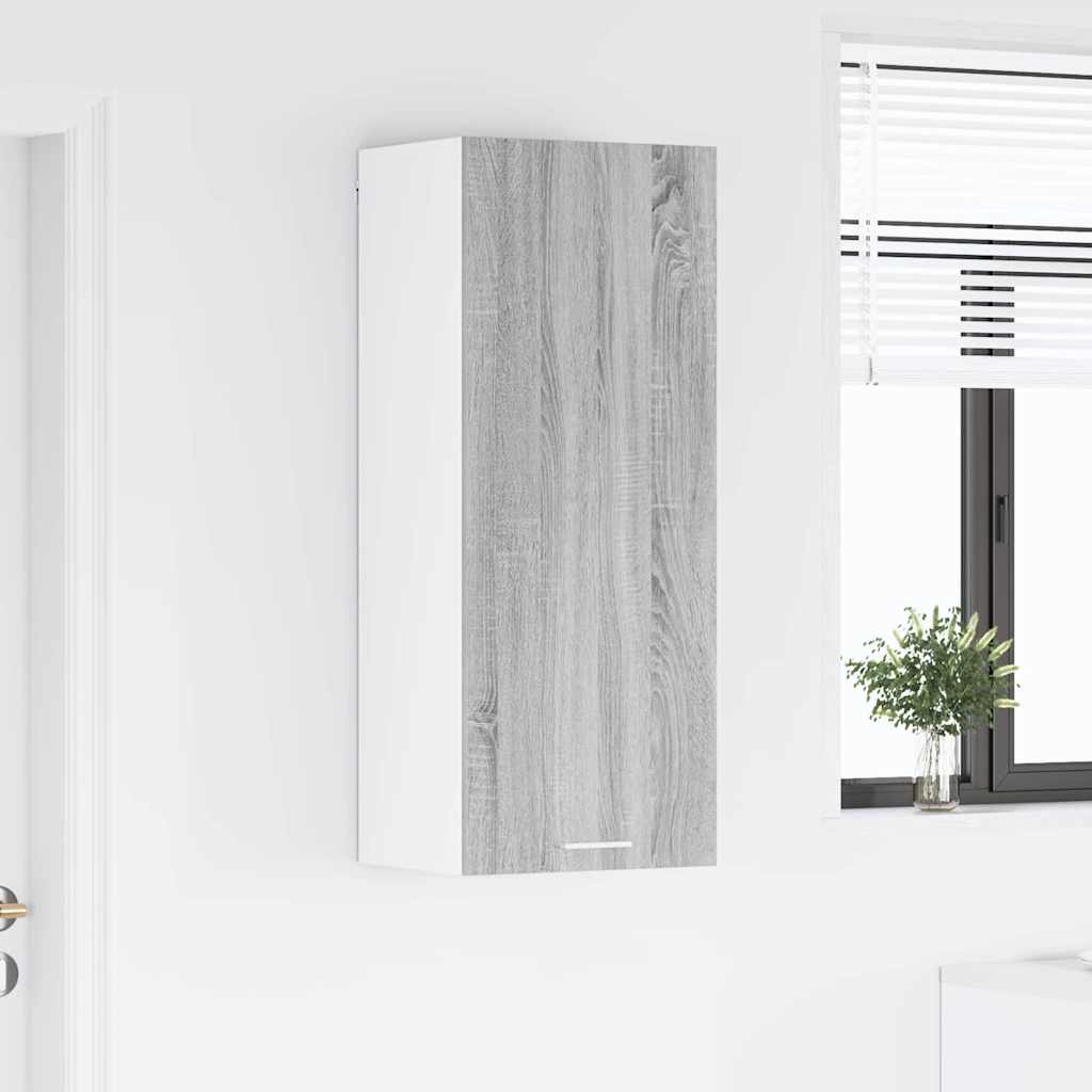 vidaXL Hanging Cabinet Grey Sonoma 40 x 31 x 100 cm Engineered Wood 4