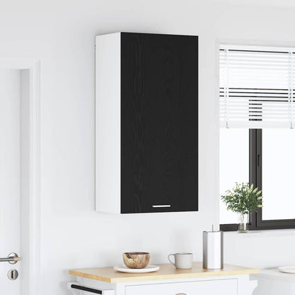 vidaXL Hanging Cabinet Black Oak and White 50 x 31 x 100 cm 4