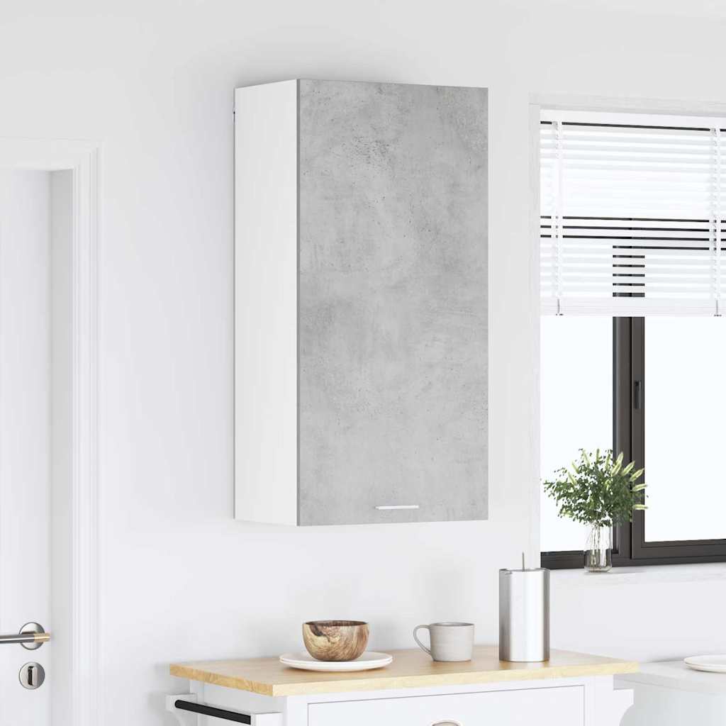 vidaXL Hanging Cabinet Concrete Grey and White 50 x 31 x 100 cm 4