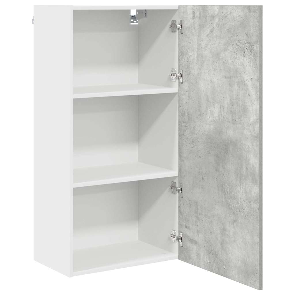 vidaXL Hanging Cabinet Concrete Grey and White 50 x 31 x 100 cm 5