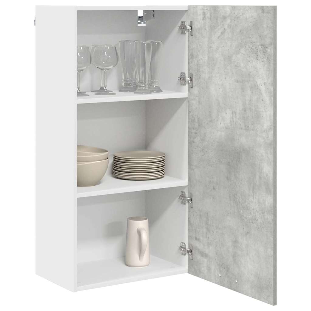 vidaXL Hanging Cabinet Concrete Grey and White 50 x 31 x 100 cm 3