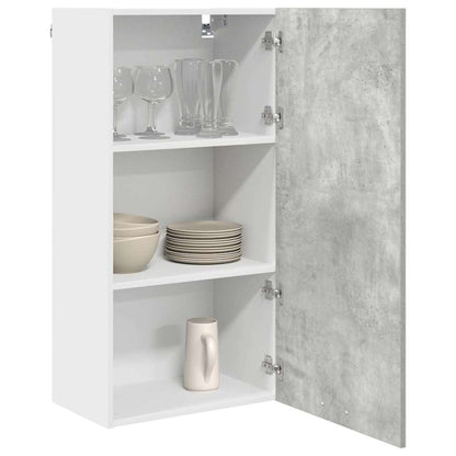 vidaXL Hanging Cabinet Concrete Grey and White 50 x 31 x 100 cm 3