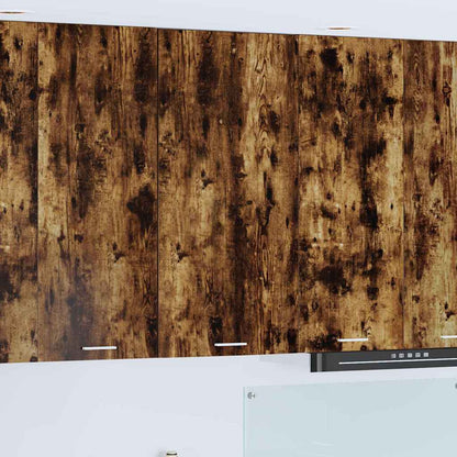vidaXL Hanging Cabinet Smoked Oak and White 50 x 31 x 100 cm 1