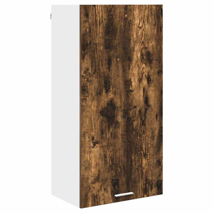 vidaXL Hanging Cabinet Smoked Oak and White 50 x 31 x 100 cm 2