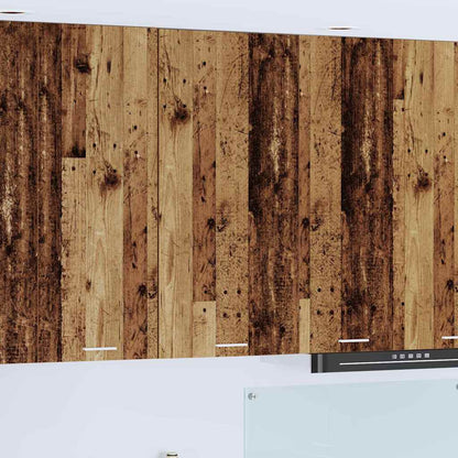 vidaXL Hanging Cabinet Old Wood and White 50 x 31 x 100 cm 1