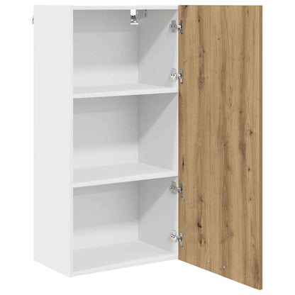 vidaXL Hanging Cabinet Artisan Oak and White 50 x 31 x 100 cm 5