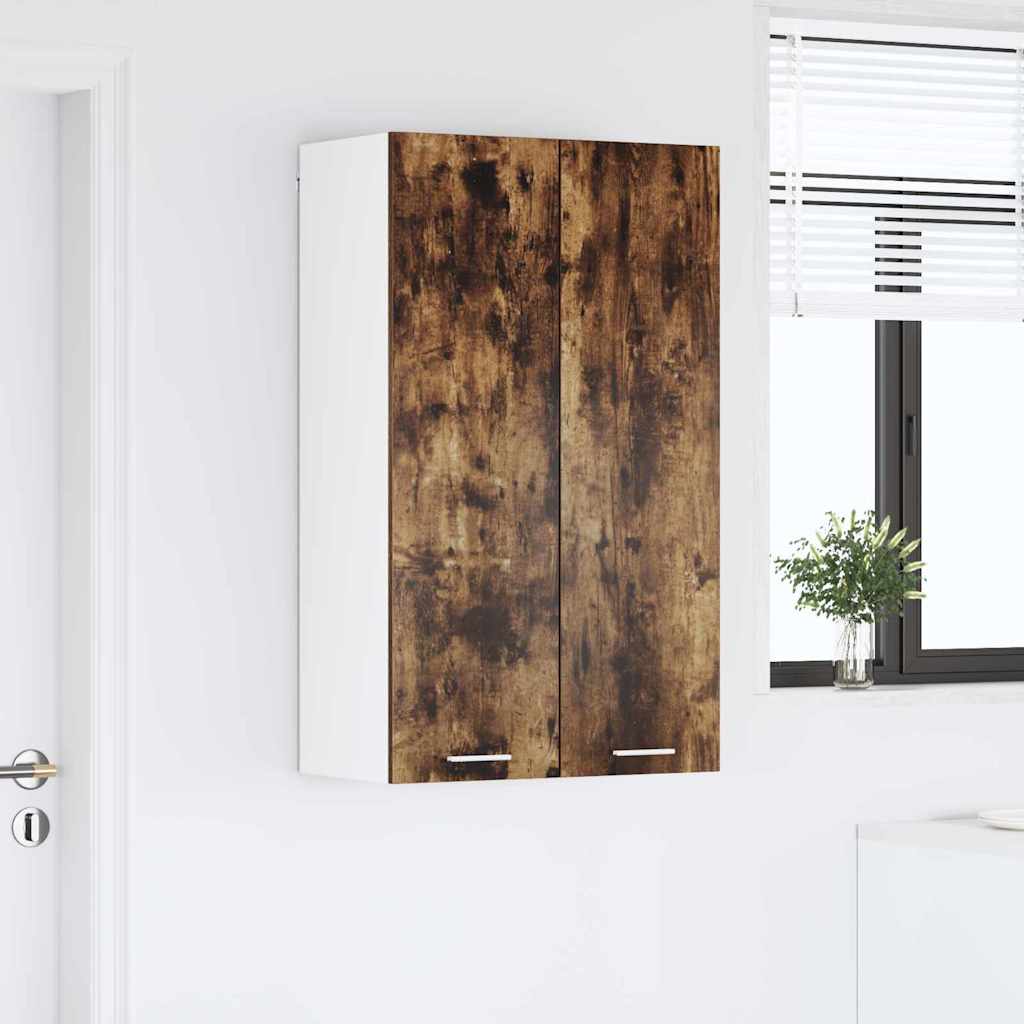 vidaXL Hanging Cabinet Smoked Oak 60 x 31 x 100 cm Engineered Wood 4