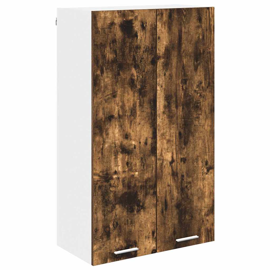 vidaXL Hanging Cabinet Smoked Oak 60 x 31 x 100 cm Engineered Wood 2