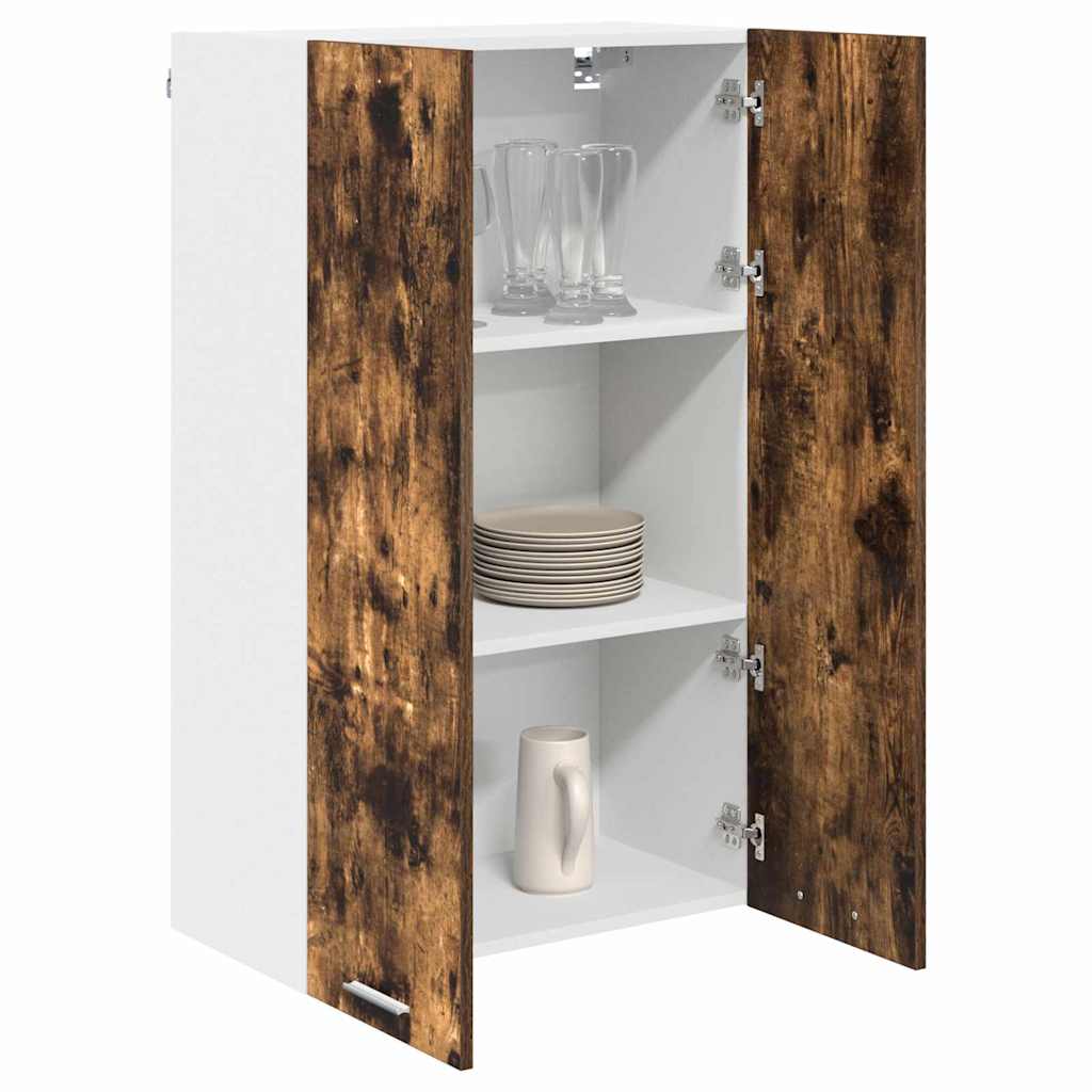 vidaXL Hanging Cabinet Smoked Oak 60 x 31 x 100 cm Engineered Wood 3