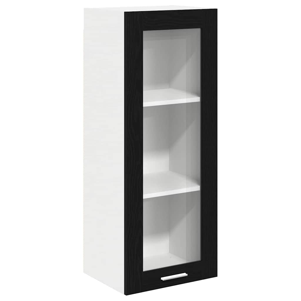 vidaXL Hanging Cabinet Black Oak 40 x 31 x 100 cm Engineered Wood 2