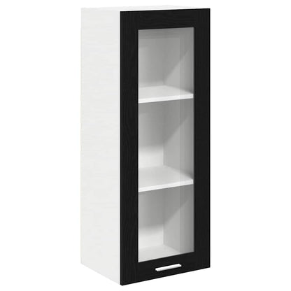 vidaXL Hanging Cabinet Black Oak 40 x 31 x 100 cm Engineered Wood 2