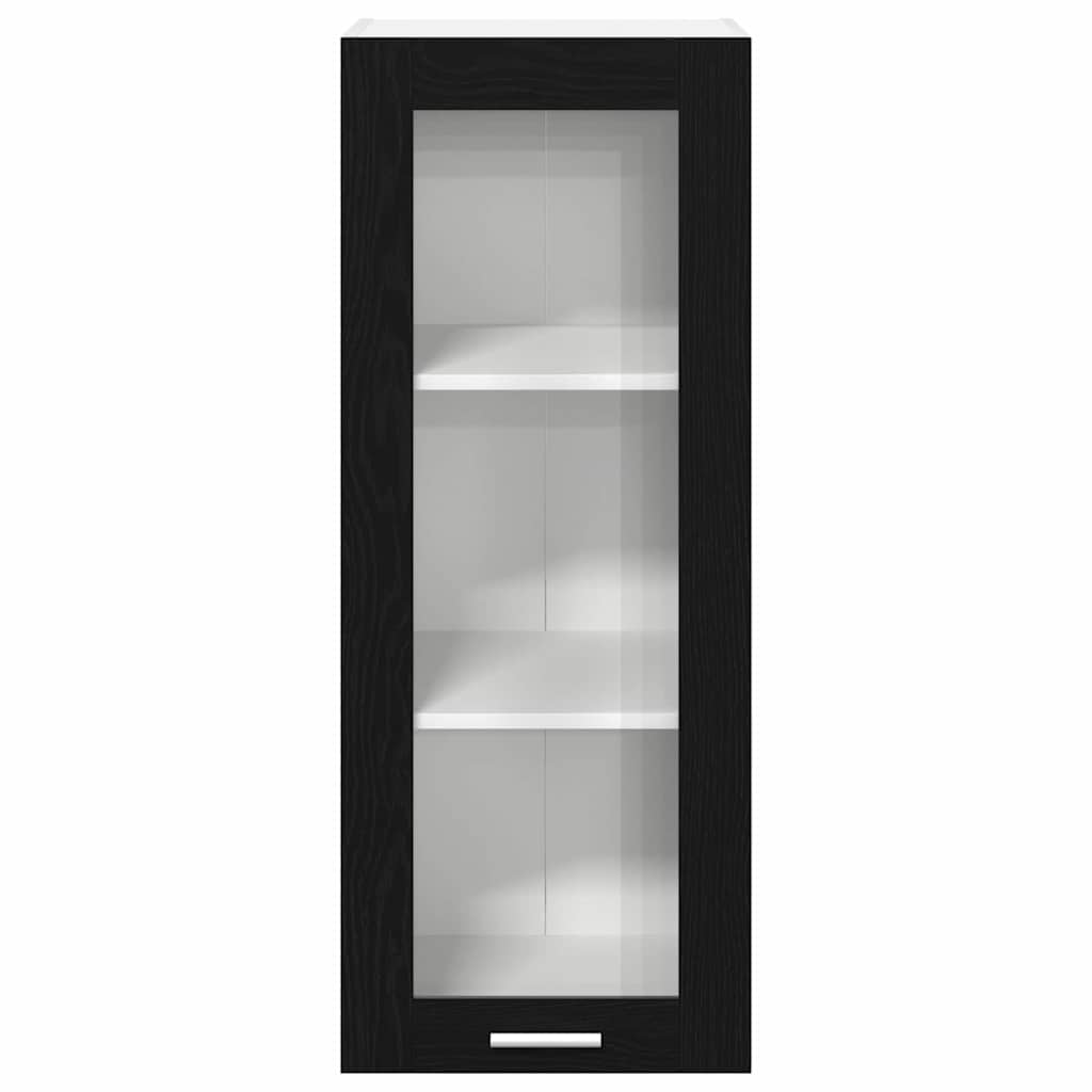 vidaXL Hanging Cabinet Black Oak 40 x 31 x 100 cm Engineered Wood 6