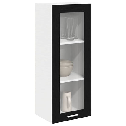 vidaXL Hanging Cabinet Black Oak 40 x 31 x 100 cm Engineered Wood 3
