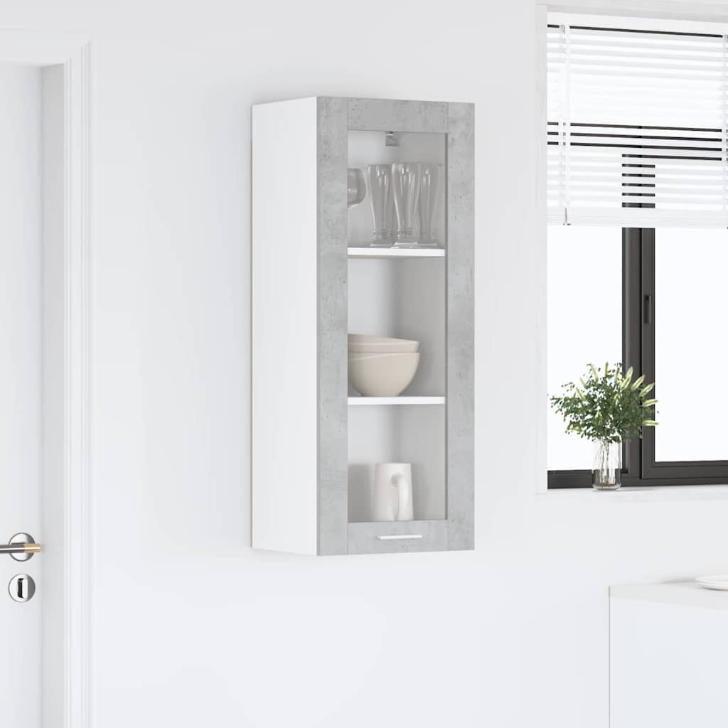 vidaXL Hanging Cabinet Concrete Grey 40 x 31 x 100 cm Engineered Wood 4