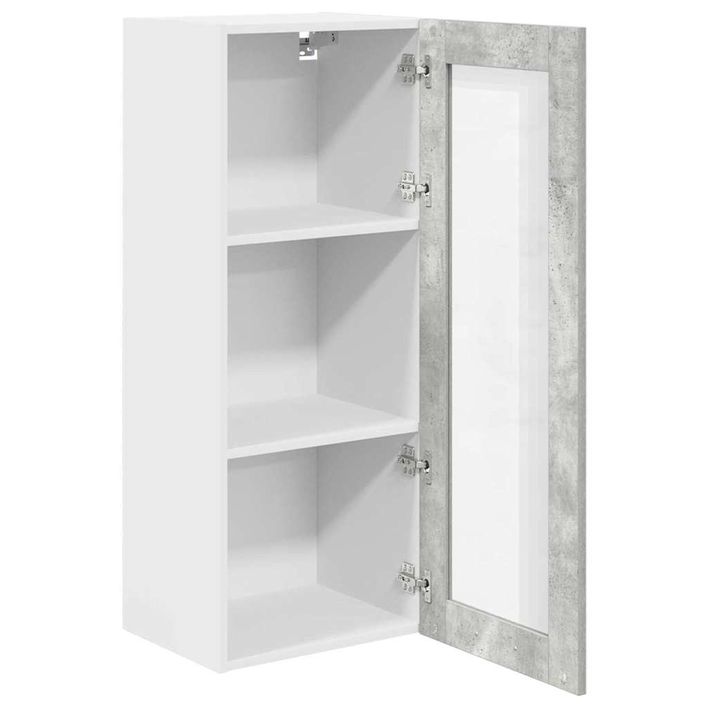 vidaXL Hanging Cabinet Concrete Grey 40 x 31 x 100 cm Engineered Wood 5