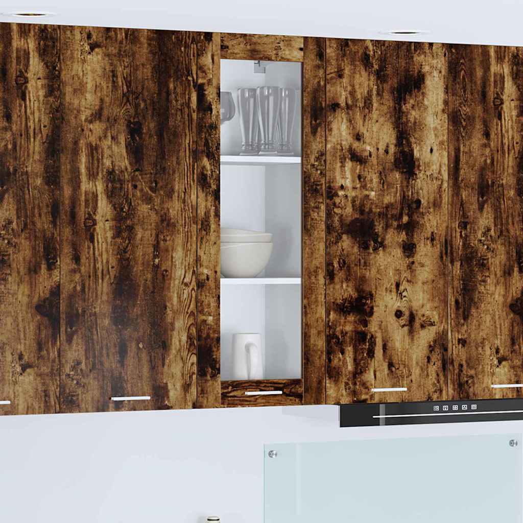 vidaXL Hanging Cabinet Smoked Oak 40 x 31 x 100 cm Engineered Wood 1