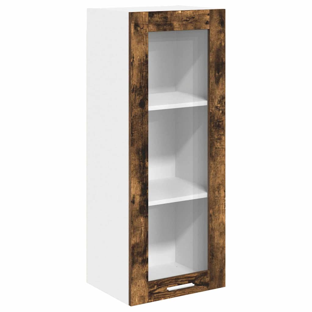 vidaXL Hanging Cabinet Smoked Oak 40 x 31 x 100 cm Engineered Wood 2