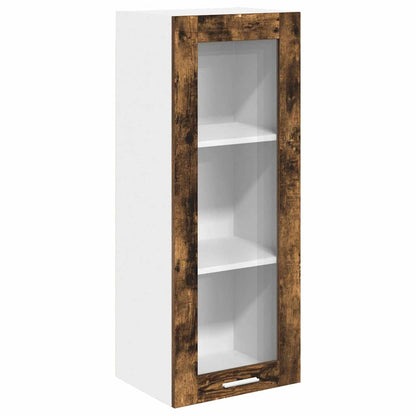 vidaXL Hanging Cabinet Smoked Oak 40 x 31 x 100 cm Engineered Wood 2